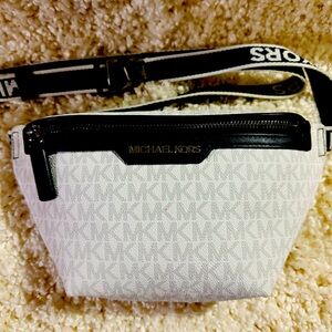 Michael Kors Black and White Belt Bag